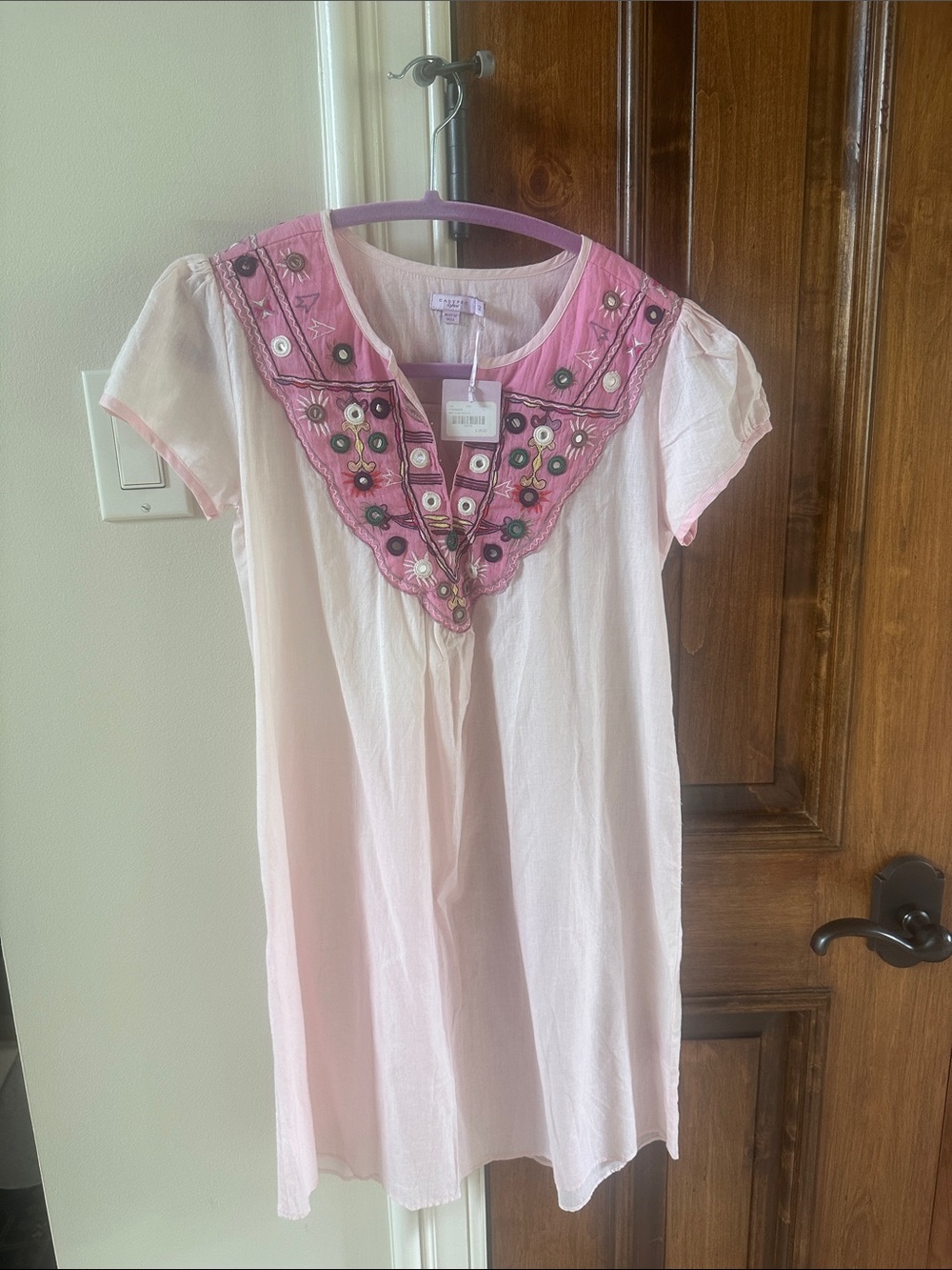 Calypso St. Barth Pink Embroidered Kids Dress